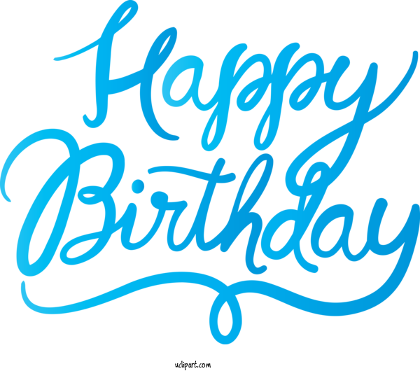 Free Occasions Text Font Calligraphy For Birthday Clipart Transparent Background