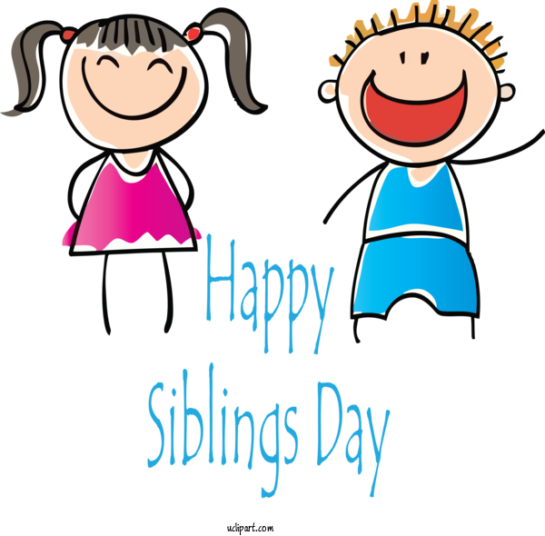 Free Holidays Cartoon Facial Expression Cheek For Siblings Day Clipart Transparent Background