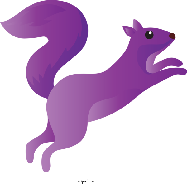 Free Animals Violet Purple Squirrel For Squirrel Clipart Transparent Background