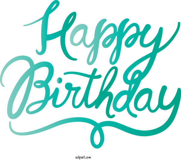 Free Occasions Text Font Calligraphy For Birthday Clipart Transparent Background