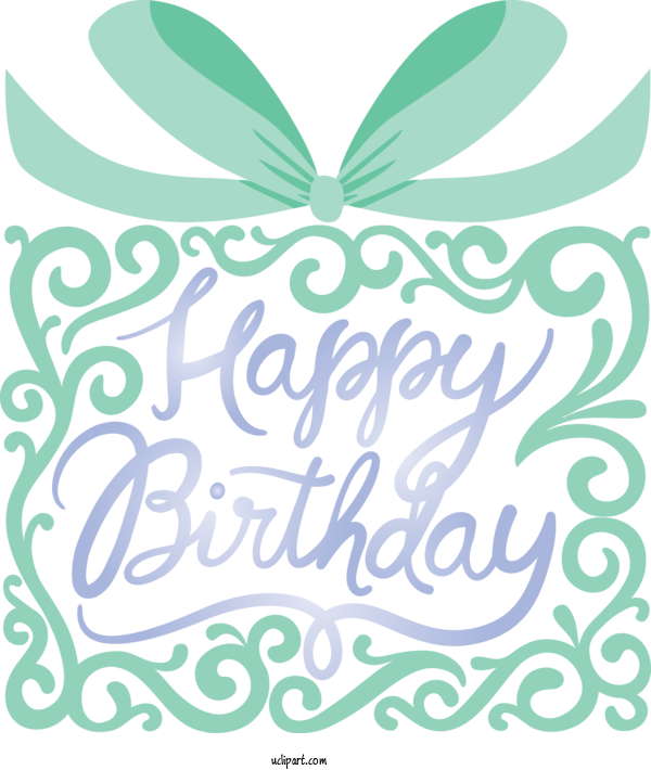 Free Occasions Green Aqua Turquoise For Birthday Clipart Transparent Background