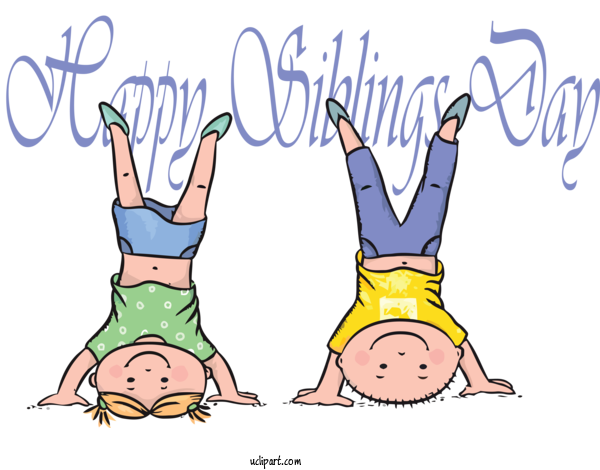 Free Holidays Celebrating Gesture For Siblings Day Clipart Transparent Background