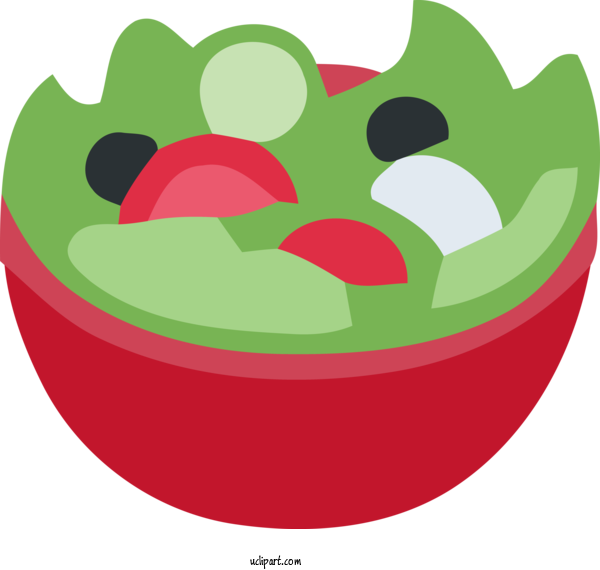 Free Food Green Dish Bowl For Salad Clipart Transparent Background