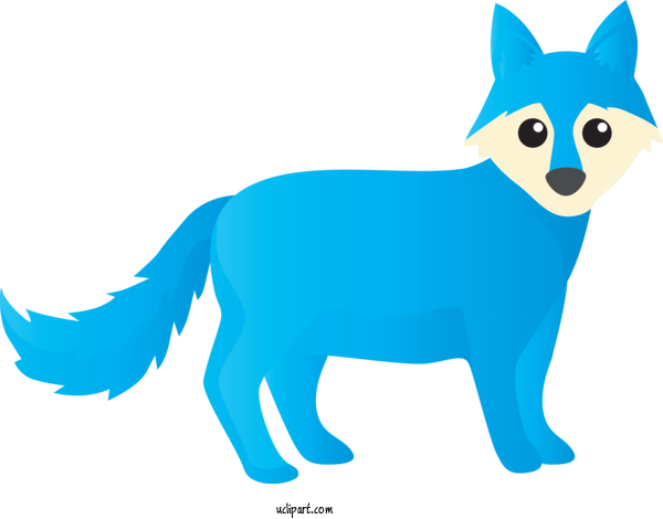 Free Animals Cartoon Azure Tail For Fox Clipart Transparent Background