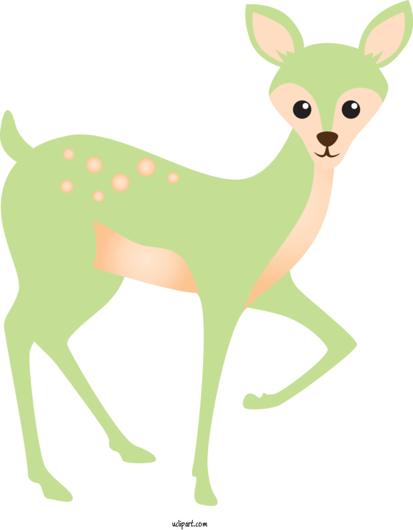 Free Animals Deer Green Tail For Deer Clipart Transparent Background