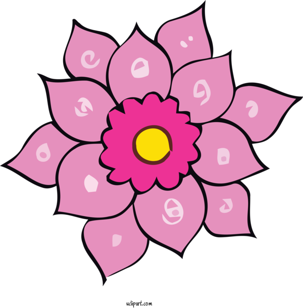 Free Holidays Pink Petal Flower For Holi Clipart Transparent Background