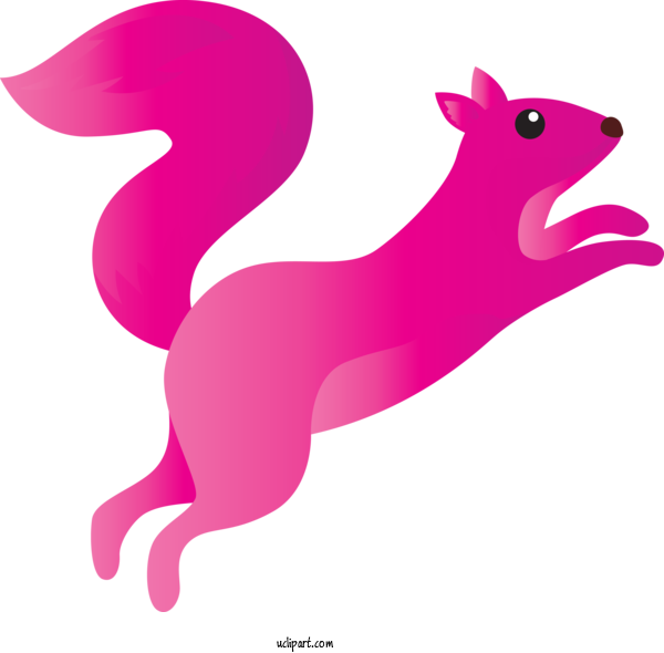 Free Animals Pink Magenta Squirrel For Squirrel Clipart Transparent Background