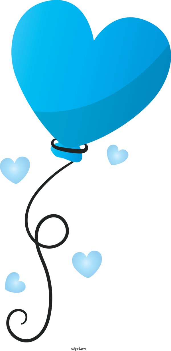 Free Holidays Blue Balloon Turquoise For Valentines Day Clipart Transparent Background