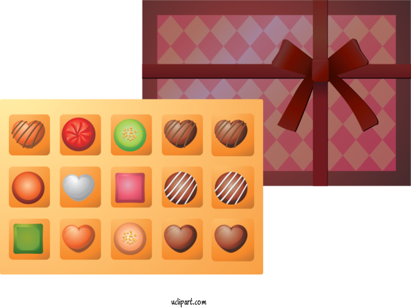 Free Holidays Giri Choco Honmei Choco Chocolate For Valentines Day Clipart Transparent Background