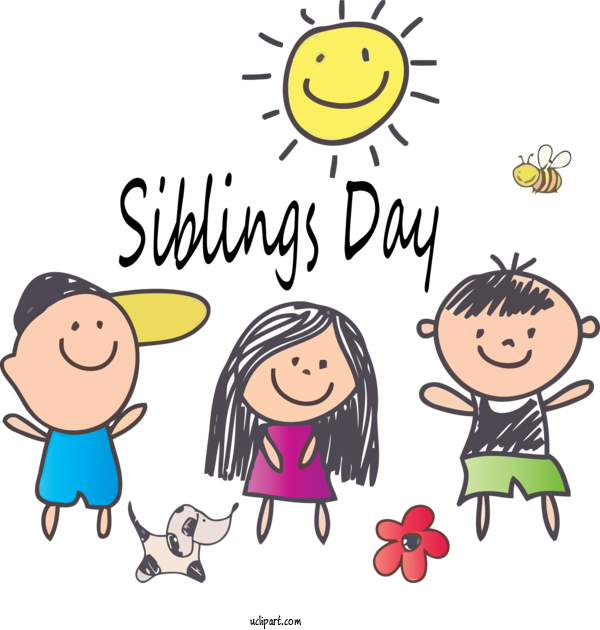 Free Holidays Cartoon Cheek Happy For Siblings Day Clipart Transparent Background