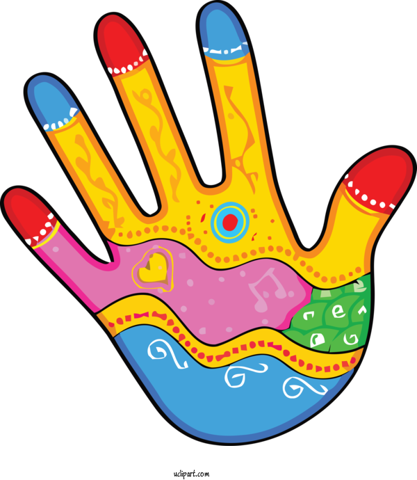 Free Holidays Finger Hand Line For Holi Clipart Transparent Background