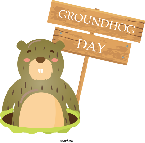 Free Holidays Groundhog Day Groundhog Cartoon For Groundhog Day Clipart Transparent Background