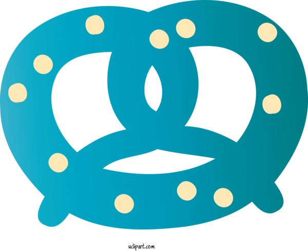 Free Food Turquoise Design Symbol For Pretzel Clipart Transparent Background