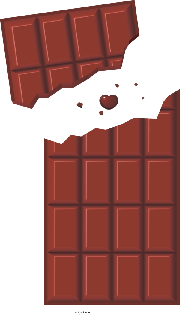 Free Holidays Red Brick Chocolate Bar For Valentines Day Clipart Transparent Background