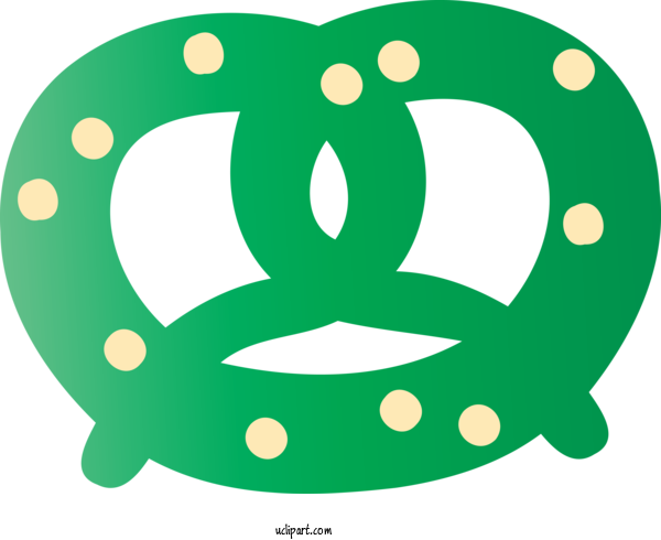 Free Food Green Symbol For Pretzel Clipart Transparent Background