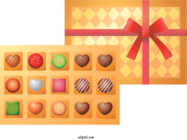 Free Holidays Orange Confectionery Chocolate For Valentines Day Clipart Transparent Background