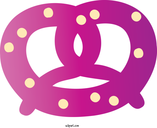 Free Food Pink Design Symbol For Pretzel Clipart Transparent Background