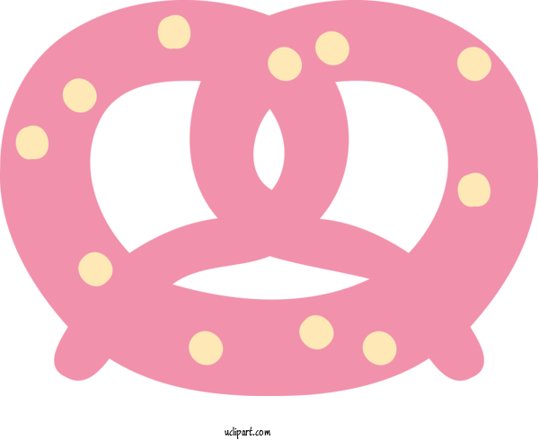 Free Food Pink Design Mouth For Pretzel Clipart Transparent Background