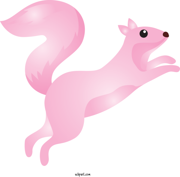 Free Animals Pink Squirrel Tail For Squirrel Clipart Transparent Background