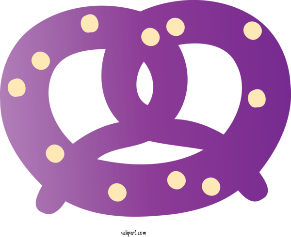 Free Food Purple Violet Font For Pretzel Clipart Transparent Background