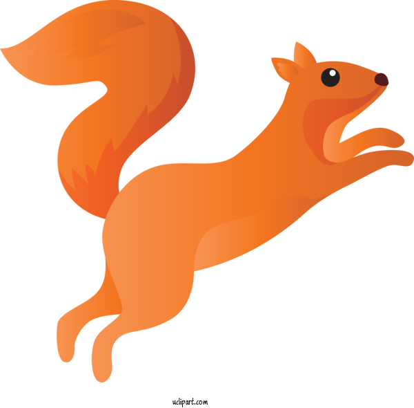 Free Animals Squirrel Orange Cartoon For Squirrel Clipart Transparent Background