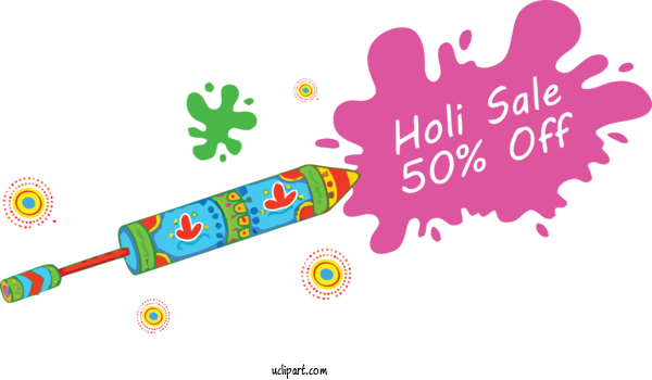 Free Holidays Logo For Holi Clipart Transparent Background