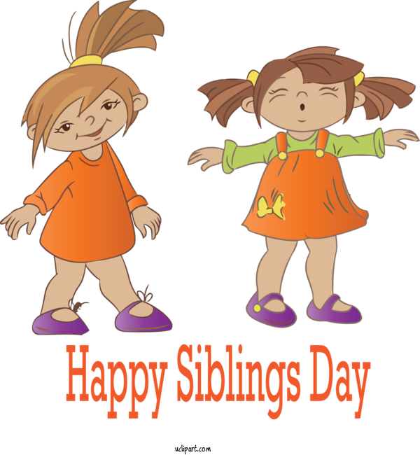Free Holidays Cartoon Child Playing With Kids For Siblings Day Clipart Transparent Background