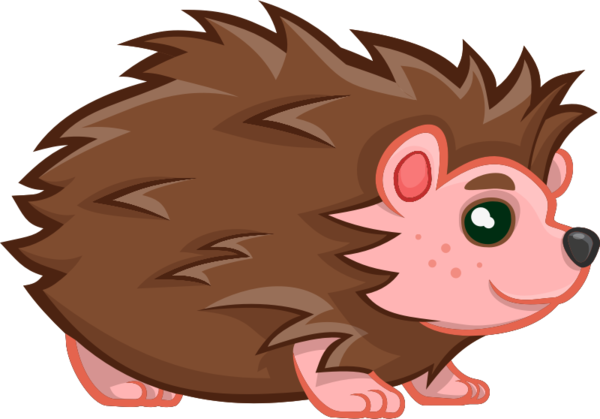 Free Hedgehog Nose Cartoon Head Clipart Clipart Transparent Background