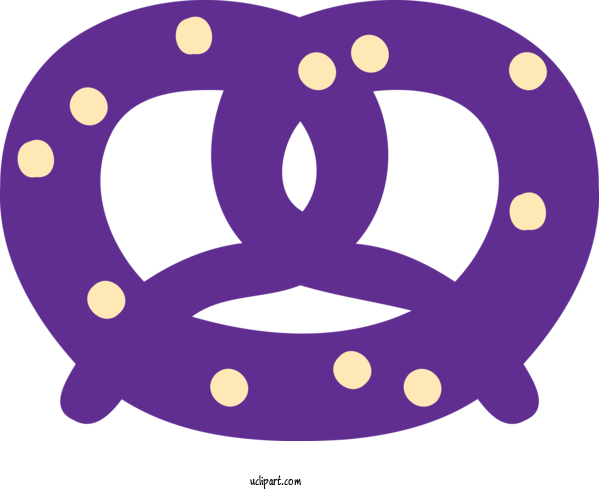 Free Food Purple Violet Font For Pretzel Clipart Transparent Background