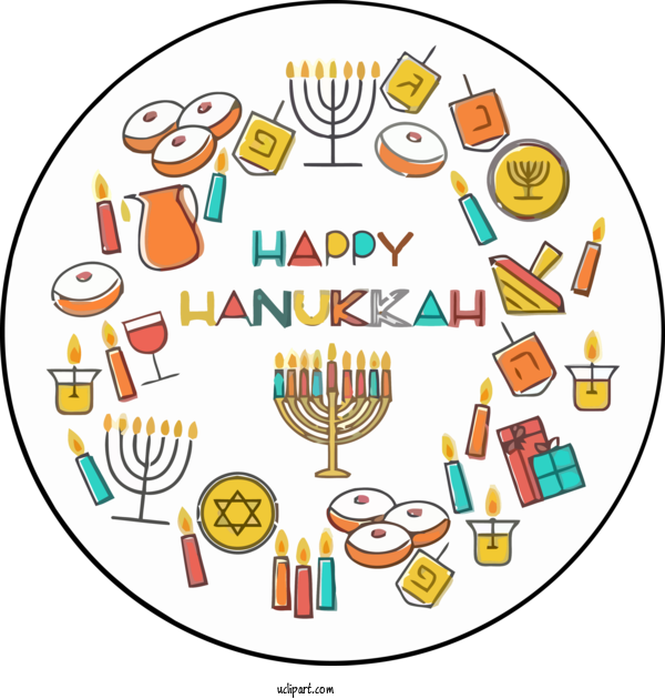 Free Holidays Sharing Circle Icon For Hanukkah Clipart Transparent Background