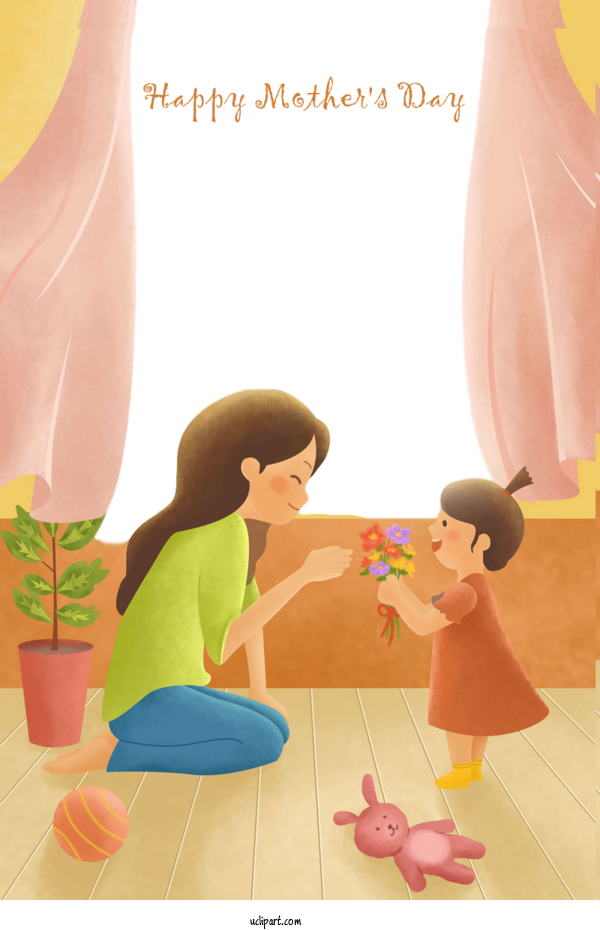 Free Holidays Cartoon Child Gesture For Mothers Day Clipart Transparent Background