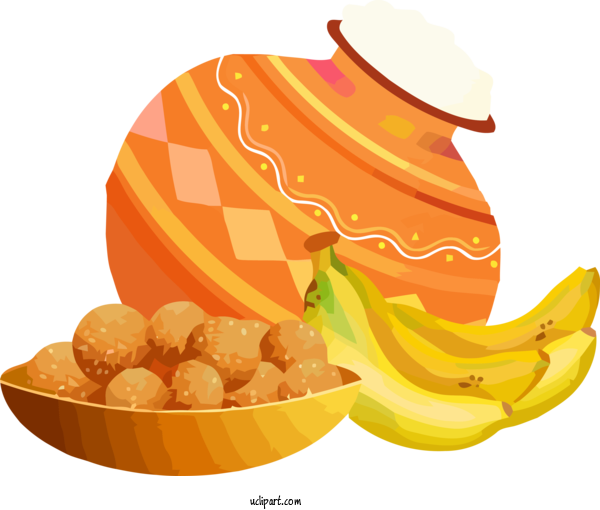 Free Holidays Food Junk Food Orange For Pongal Clipart Transparent Background