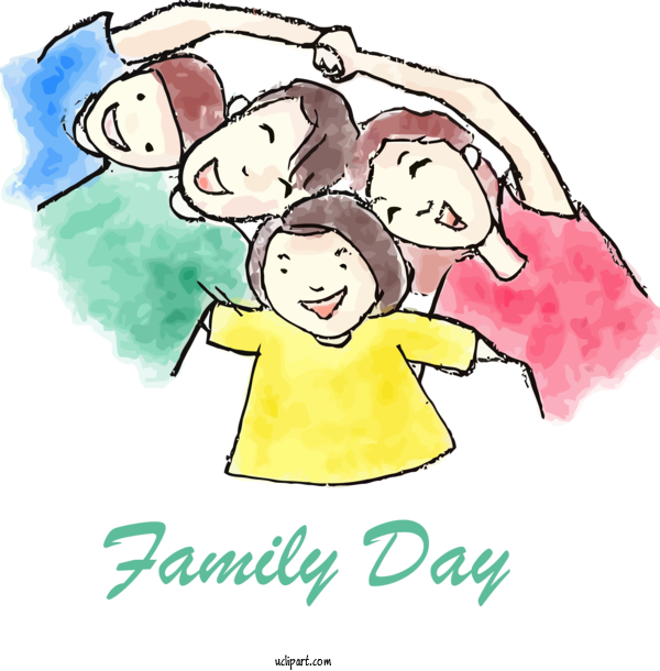 Free Holidays Cartoon Cheek Happy For Family Day Clipart Transparent Background