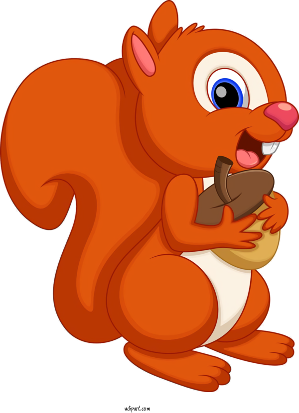 Free Animals Squirrel Cartoon Tail For Squirrel Clipart Transparent Background