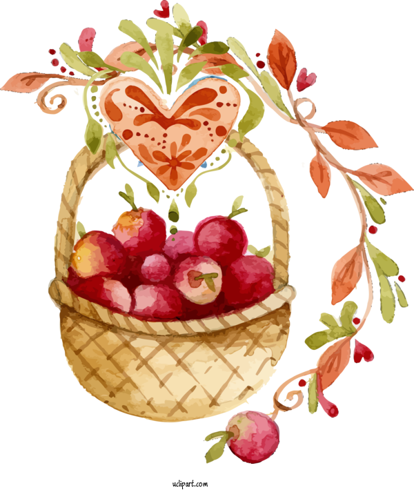 Free Holidays Fruit Basket Plant For Thanksgiving Clipart Transparent Background