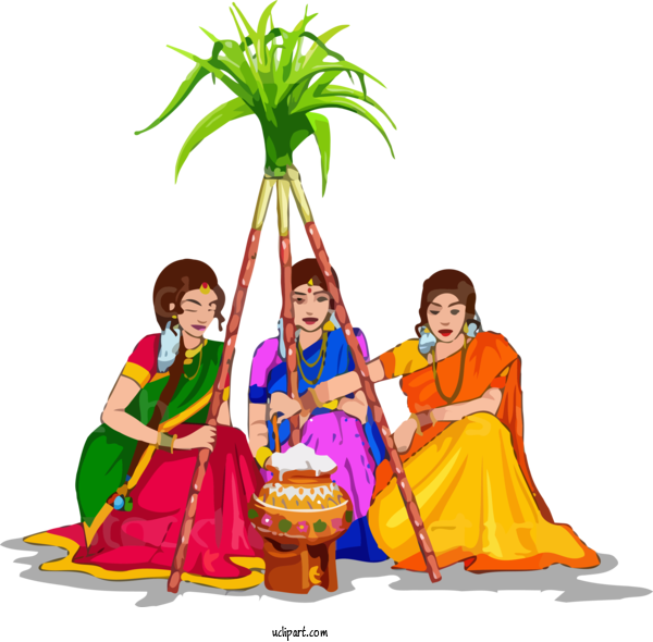 Free Holidays Plant Costume For Pongal Clipart Transparent Background