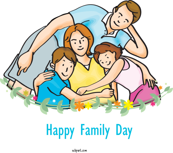 Free Holidays Cartoon Sharing Fun For Family Day Clipart Transparent Background