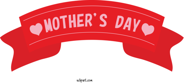Free Holidays Red Text Material Property For Mothers Day Clipart Transparent Background