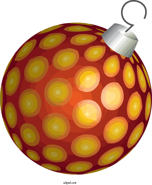 Free Holidays Orange Yellow Holiday Ornament For Christmas Clipart Transparent Background