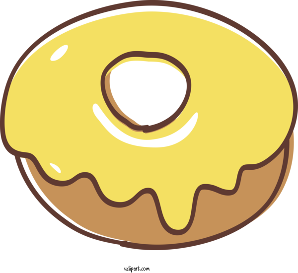 Free Food Yellow Smile For Donut Clipart Transparent Background