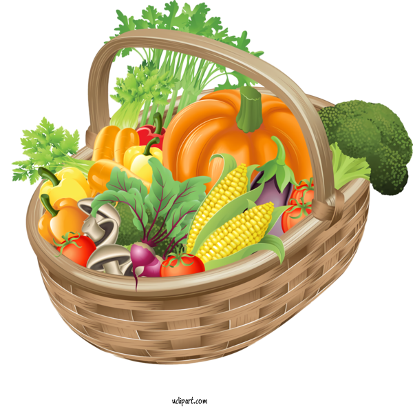 Free Holidays Vegetable Natural Foods Basket For Thanksgiving Clipart Transparent Background
