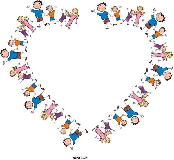 Free Holidays Heart Circle Heart For Family Day Clipart Transparent Background