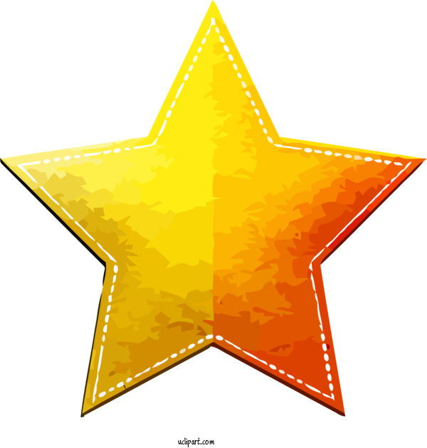 Free Holidays Yellow Orange Star For Christmas Clipart Transparent Background