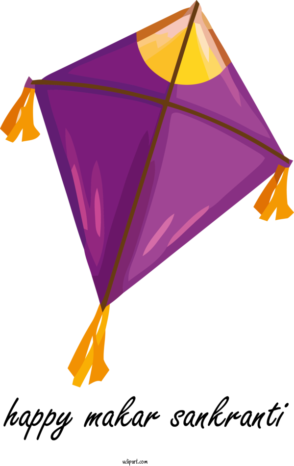 Free Holidays Purple Kite Line For Makar Sankranti Clipart Transparent Background