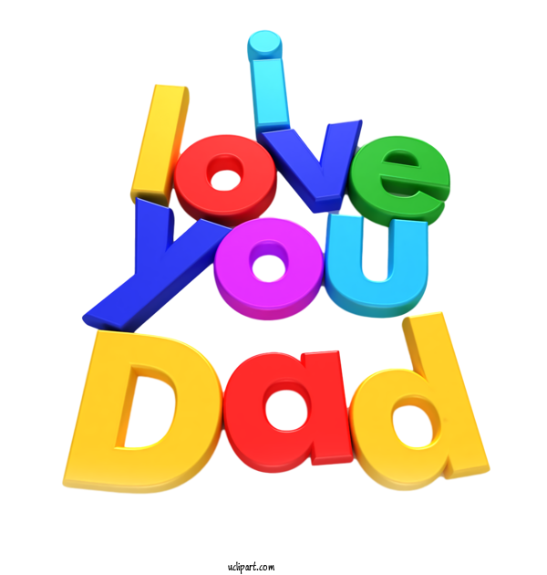 Free Holidays Text Font Symbol For Fathers Day Clipart Transparent Background