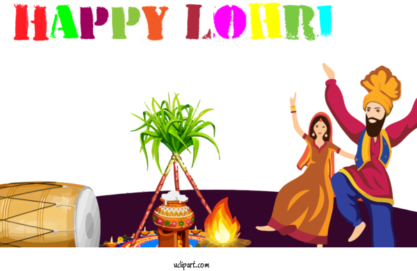 Free Holidays Event Party For Lohri Clipart Transparent Background