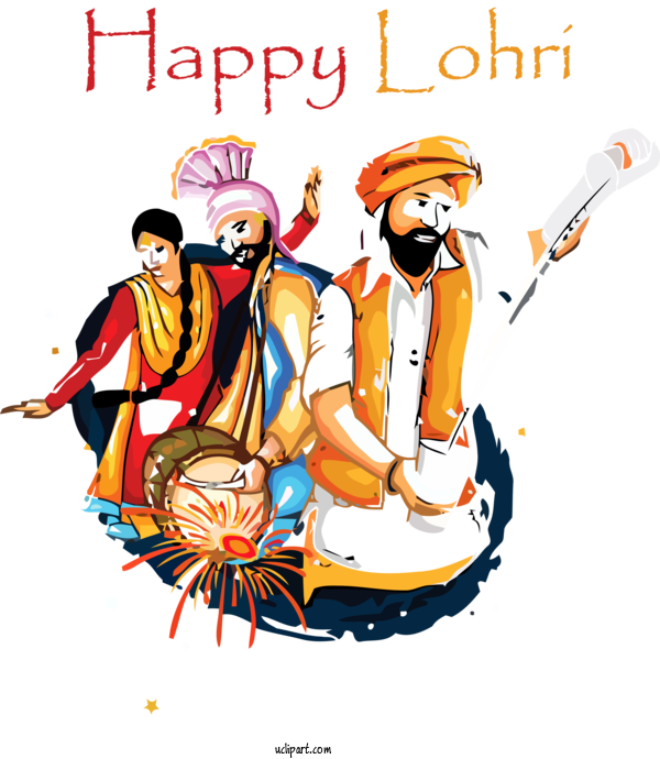Free Holidays Cartoon Indian Musical Instruments For Lohri Clipart Transparent Background