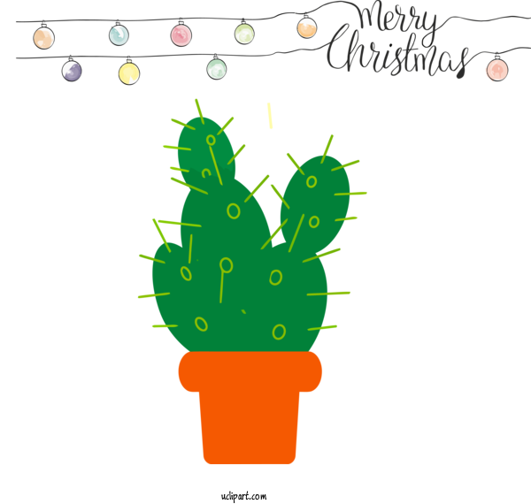 Free Holidays Cactus Plant Pineapple For Christmas Clipart Transparent Background
