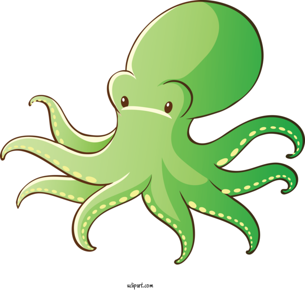 Free Animals Octopus Green Giant Pacific Octopus For Octopus Clipart Transparent Background