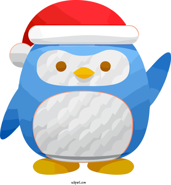 Free Holidays Cartoon Bird Flightless Bird For Christmas Clipart Transparent Background